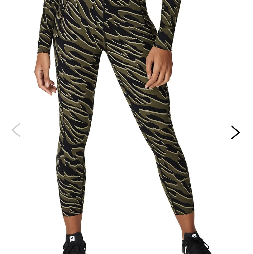 Sweaty Betty Power High-Waist Printed Crop Workout Leggings